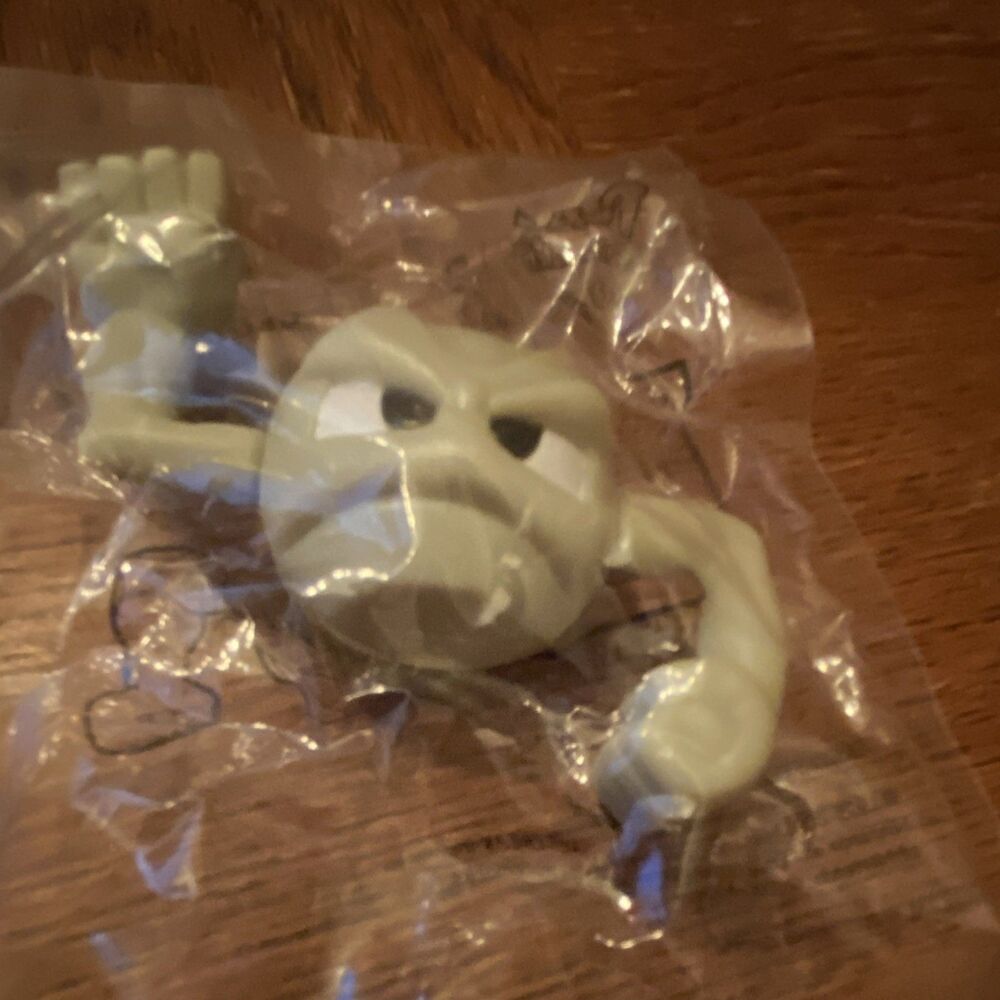 Kellogg's Pokémon Geodude PVC Figure Toy in Sealed Bag (1999) Vintage